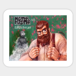 Mister Hipster vs mAinstream Sticker